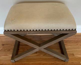 Upholstered X Base Footstool