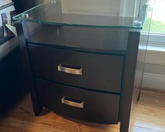 Glass Top Nightstand