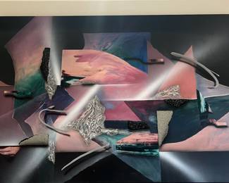 Large Mixed Media Abstract Painting