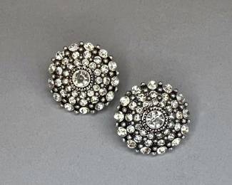 Art Deco Rhinestones Starburst Earrings