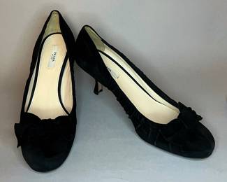 Prada Black Suede Pumps