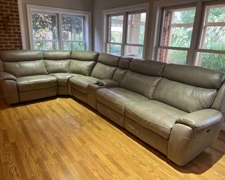 Like New Leather Reclining Sofa