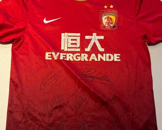 Signed Nike Guangzhou Evergrande Home Soccer Football Jersey