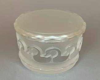 Vintage Lalique Crystal “Canard” Swan Dresser Box