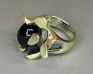 Modernist Sterling Silver Ring by Mateo, Mexico