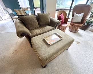 Chair & Ottoman by Bernhardt