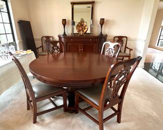 Martha Stewart Dining Room Table with 6 Chairs and one large leaf