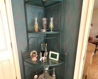 Metal Corner Shelving Unit