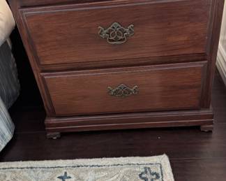 Oak two drawer night stand