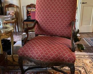 Carved Mahogany Arm Chair
