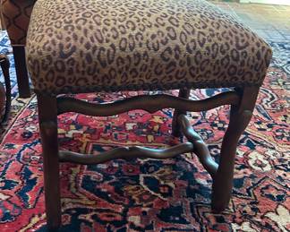 French Country Small Ottoman