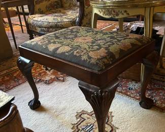 Chippendale Ball and Claw Ottoman
