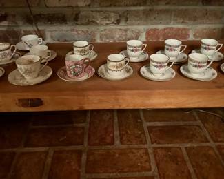 Collection of Demitasse Cups and Saucers