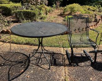 Wrought Iron Table, SpringRocker