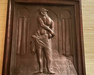 Carved Wood Placque