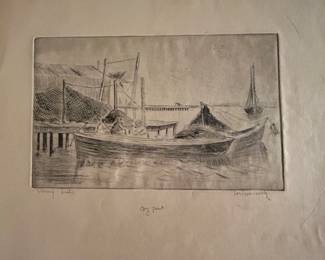 Carl Hancock Signed DryPoint