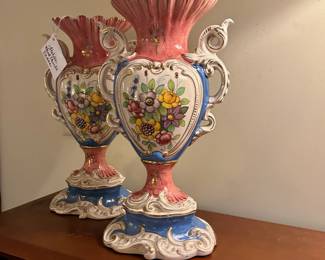 Hand Painted Italian Vases