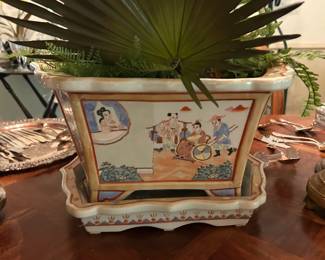 Asian Planter with Underplate