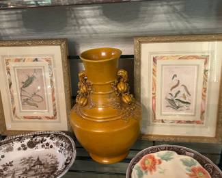 Antique Naturalist Prints, Chinese Vase