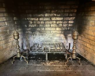 Antique Chippendale Andirons