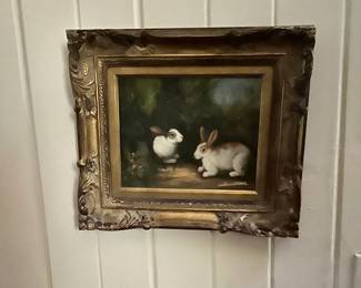 Oil Painting, Bunnies