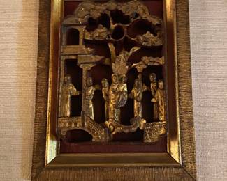 Carved Chinese Gilt Wood Carving