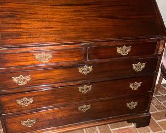 Mahogany Chippendale Bookcase Secretary