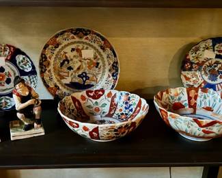 Imari Bowls, Staffordshire Figurines