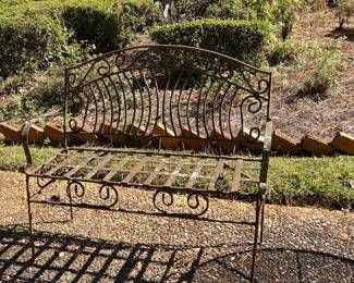 Iron Patio Bench