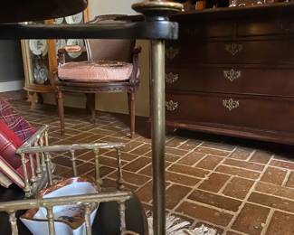Revolving Bookcase Table with Candle Holder