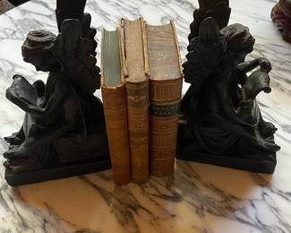 Antique French Bronze Bookends