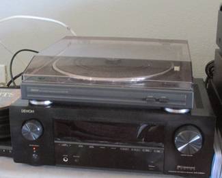 Denon AVR-X1800H Receiver, Denon Fully Automatic Turntable System DP-29F