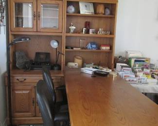Two Sided Oak Desk