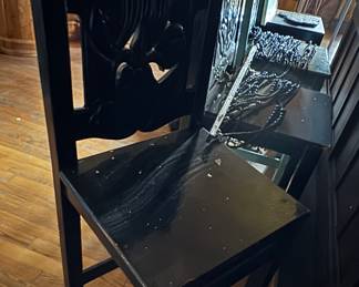 Nice Wood Heavy Bar stools  ( located on upper level)