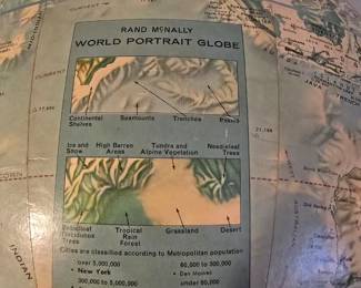 Rand McNally vintage (Soviet Union) world globe circa 1970s