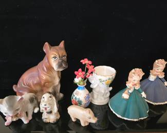 All in picture marked "Japan" - the figurines are 1956 Lefton "Sunday Best"