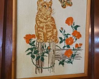 Vintage embroidered artwork