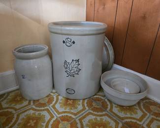 Western Stonewar Co #8 crock, unmarked #2 crock
