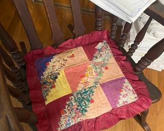 quilted silk pillow