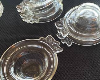 midcentury Hazel Atlas "peach" bowls