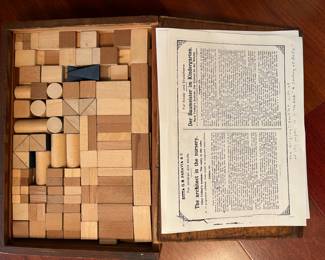 The architect in the nursery vintage Froebel blocks