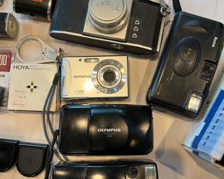 vintage Olympus cameras