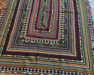 handmade colorful textile from Northern India 53"x86"