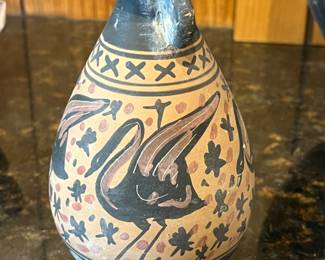 very old Etruscan pottery vase