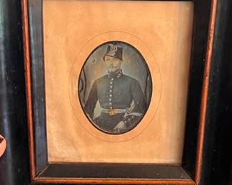 antique tin type soldier