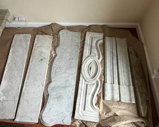 an antique Italian marble fireplace surround from Rome