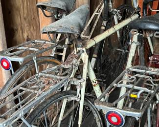 vintage Raleigh, Peugeot bikes