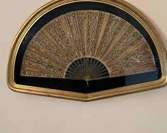 framed antique fans