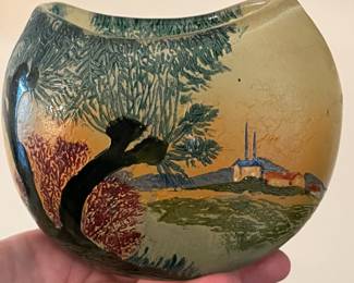 vintage signed Legras art glass vase