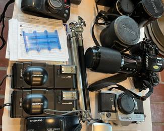 vintage cameras and lenses